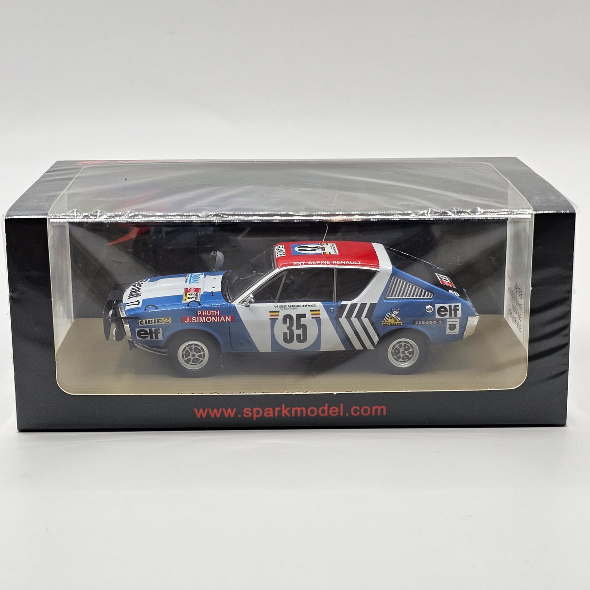 Spark Renault 17 #35 Rallye East African Safari 1975 1/43 Scale - Decal Error
