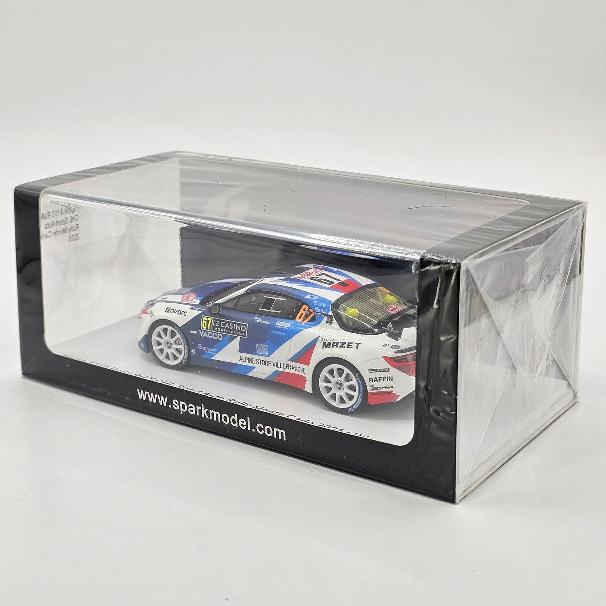 Spark Alpine A110 Rally RGT #67 CHL Sport Auto Rally Monte Carlo 2025 (Winner RGT) 1/43 Scale