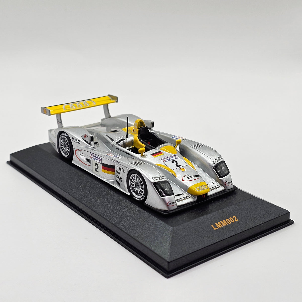 IXO Audi R8 #2 Audi Sport Team Joest Le Mans 2001 1/43 Scale LMM002