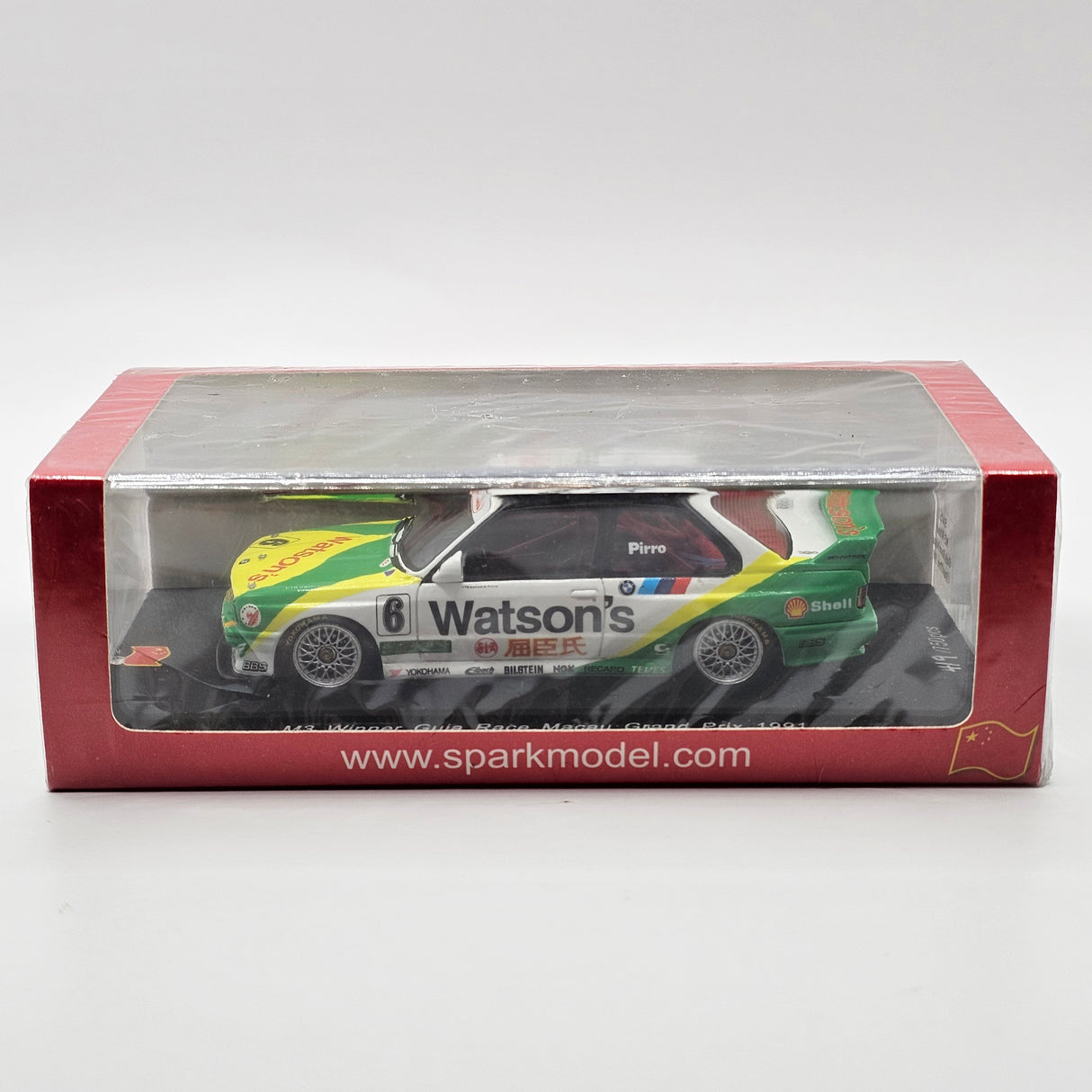 Spark BMW E30 M3 #6 Emanuele Pirro Winner Guia Race Macau GP 1991 1/43 Scale SA051