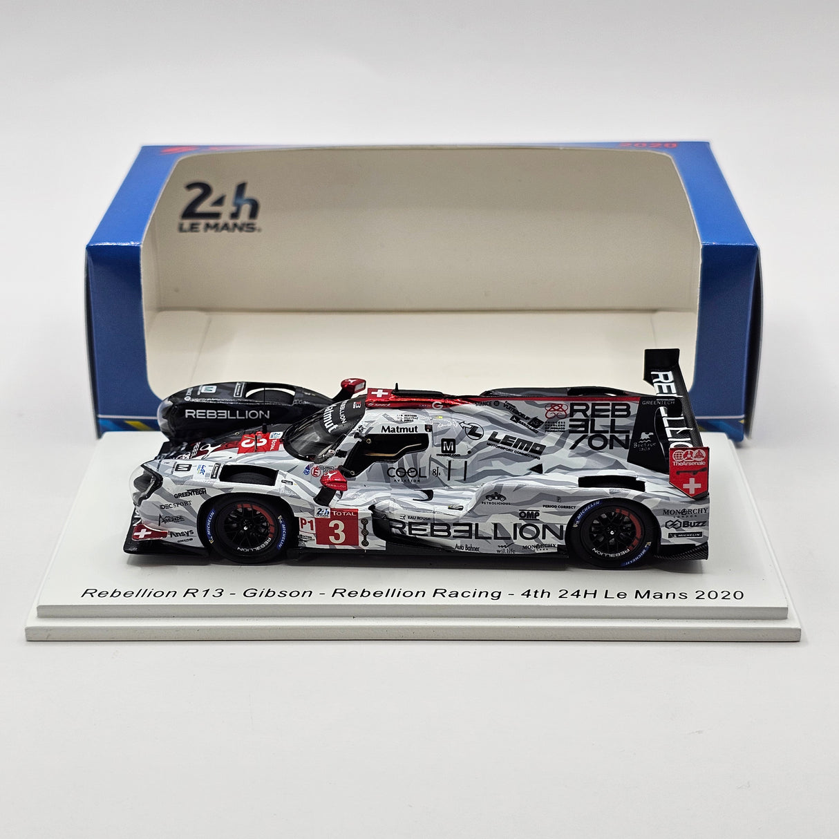 Spark Rebellion R13 #3 Rebellion Racing 24Hrs Le Mans 2020 1/43 Scale S7956