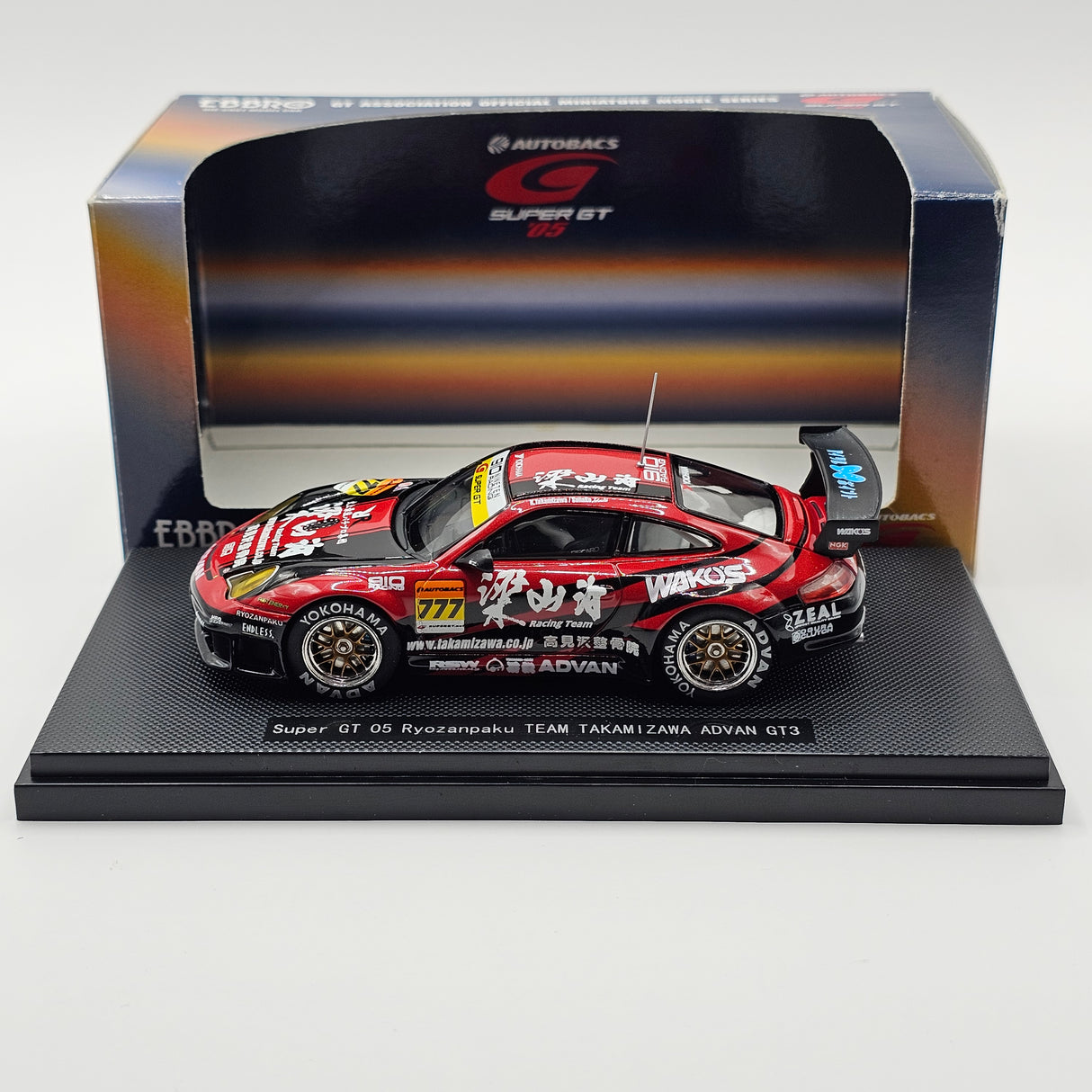 EBBRO Porsche 996 GT3 RS #777 Team 910 Racing 2005 Super GT GT300 1/43 Scale