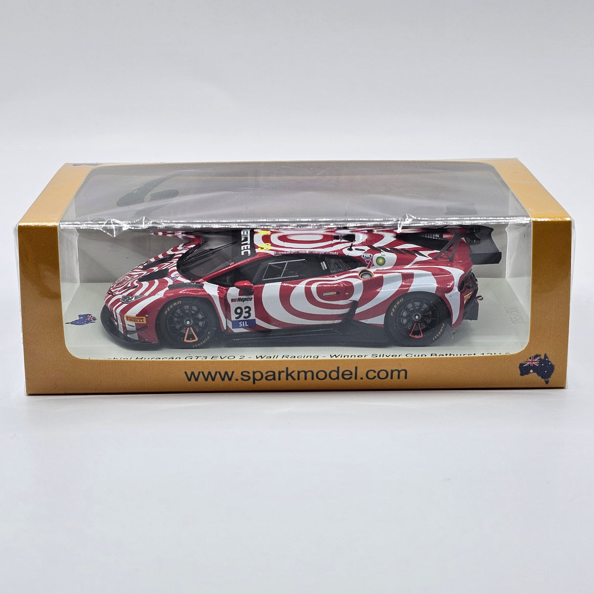 Spark Lamborghini Huracan GT3 #93 Wall 12Hrs Bathurst 2024 Silver Winner 1/43 Scale