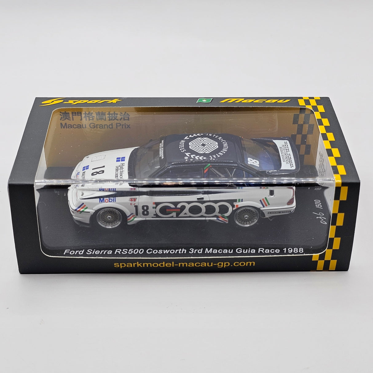 Spark Ford Sierra RS500 Cosworth #8 Andy Rouse 3rd Macau Guia 1988 1/43 Scale