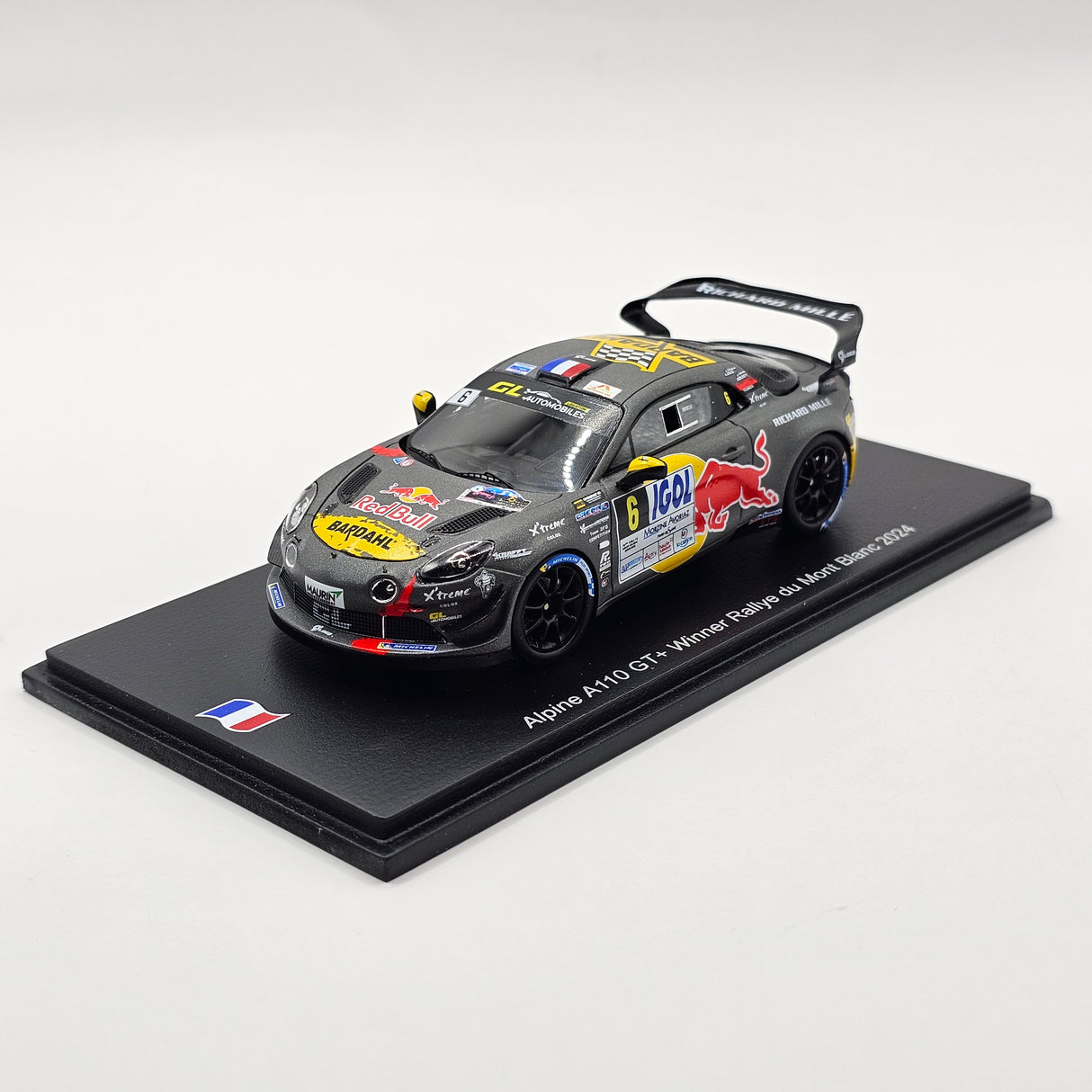 Spark Alpine A110 GT+ Rallye du Mont Blanc 2024 Winner Sébastien Loeb 1/43 Scale
