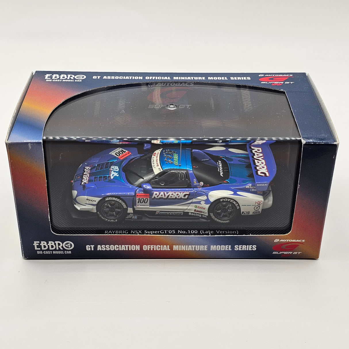 EBBRO Honda NSX #100 Raybrig Team Kunimitsu Super GT GT500 2005 (Late) 1/43 Scale