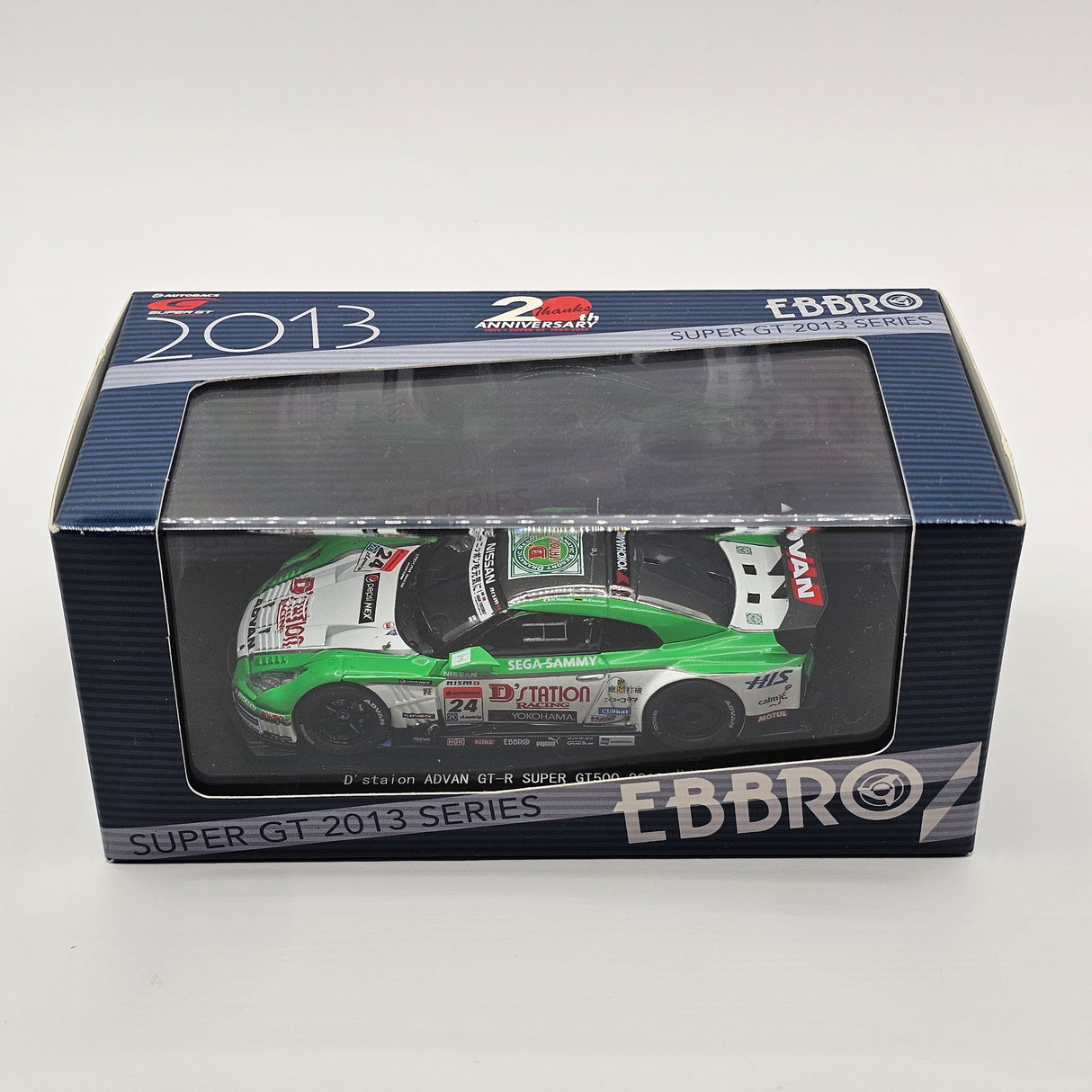 EBBRO Nissan GT-R #24 D'Station ADVAN Kondo Super GT GT500 2013 1/43 Scale