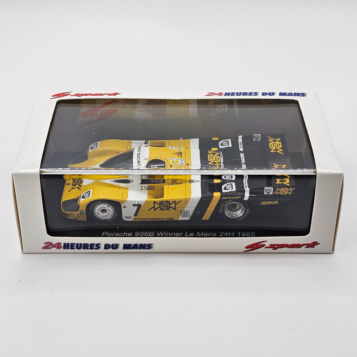 Spark Porsche 956B #7 NewMan Joest Racing 24Hrs Le Mans 1985 Winner 1/43 Scale