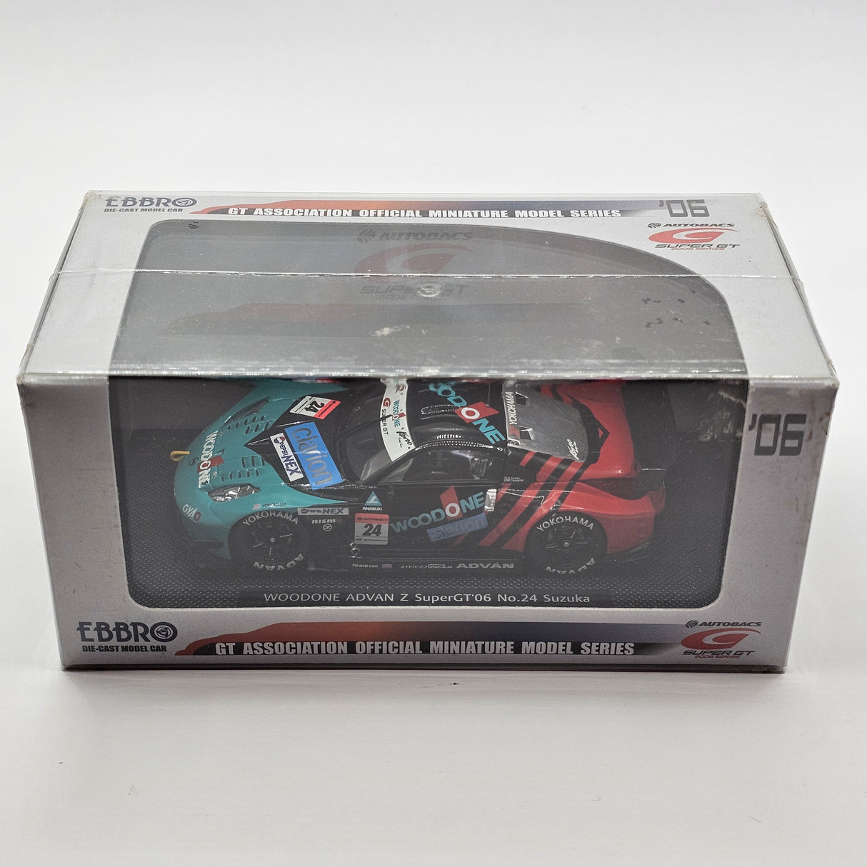 EBBRO Nissan Z #24 Kondo Woodone Advan Super GT GT500 2006 1/43 Scale
