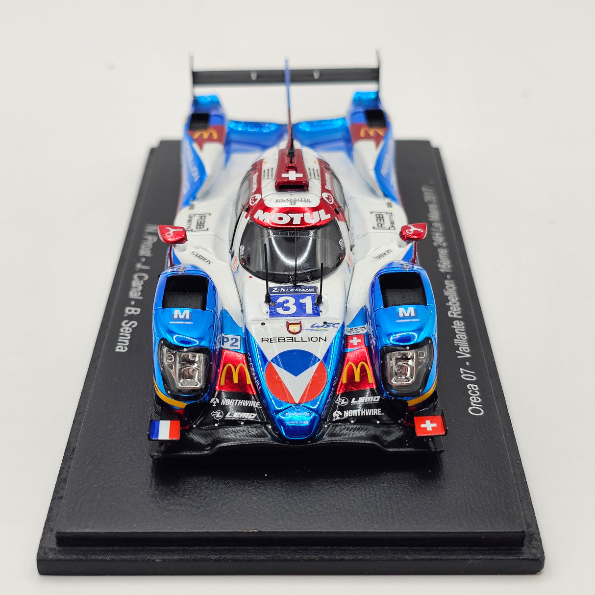 Spark Oreca 07 Gibson #31 Vaillante Rebellion 24Hrs Le Mans 2017 1/43 Scale MV10
