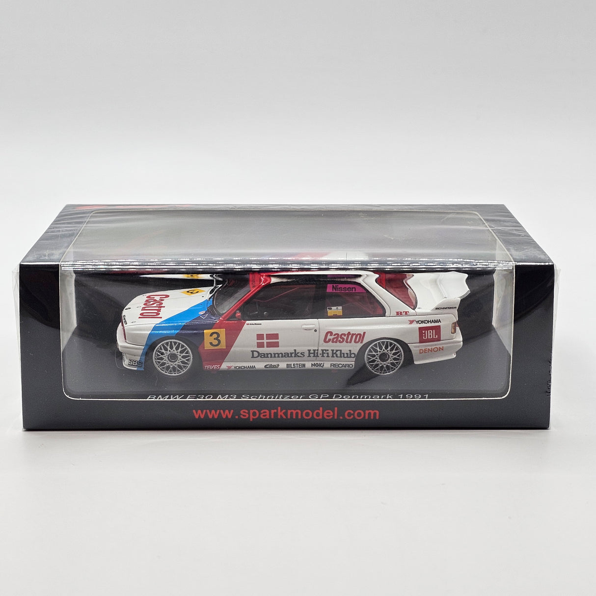 Spark BMW M3 E30 #3 Schnitzer Motorsport DTM GP Denmark 1991 1/43 Scale S2821