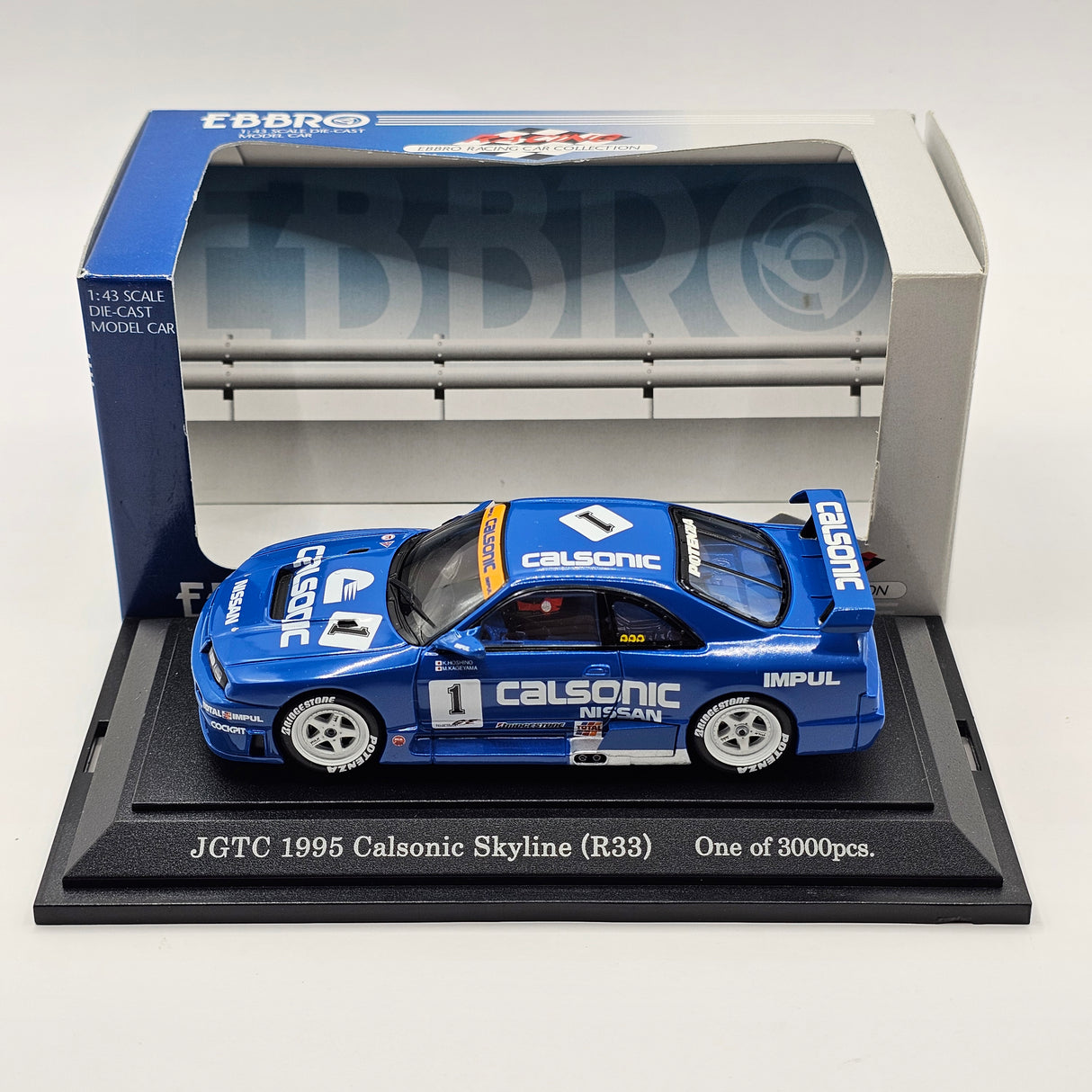 EBBRO Nissan Skyline GT-R #1 Calsonic Hoshino JGTC GT1 1995 1/43 Scale
