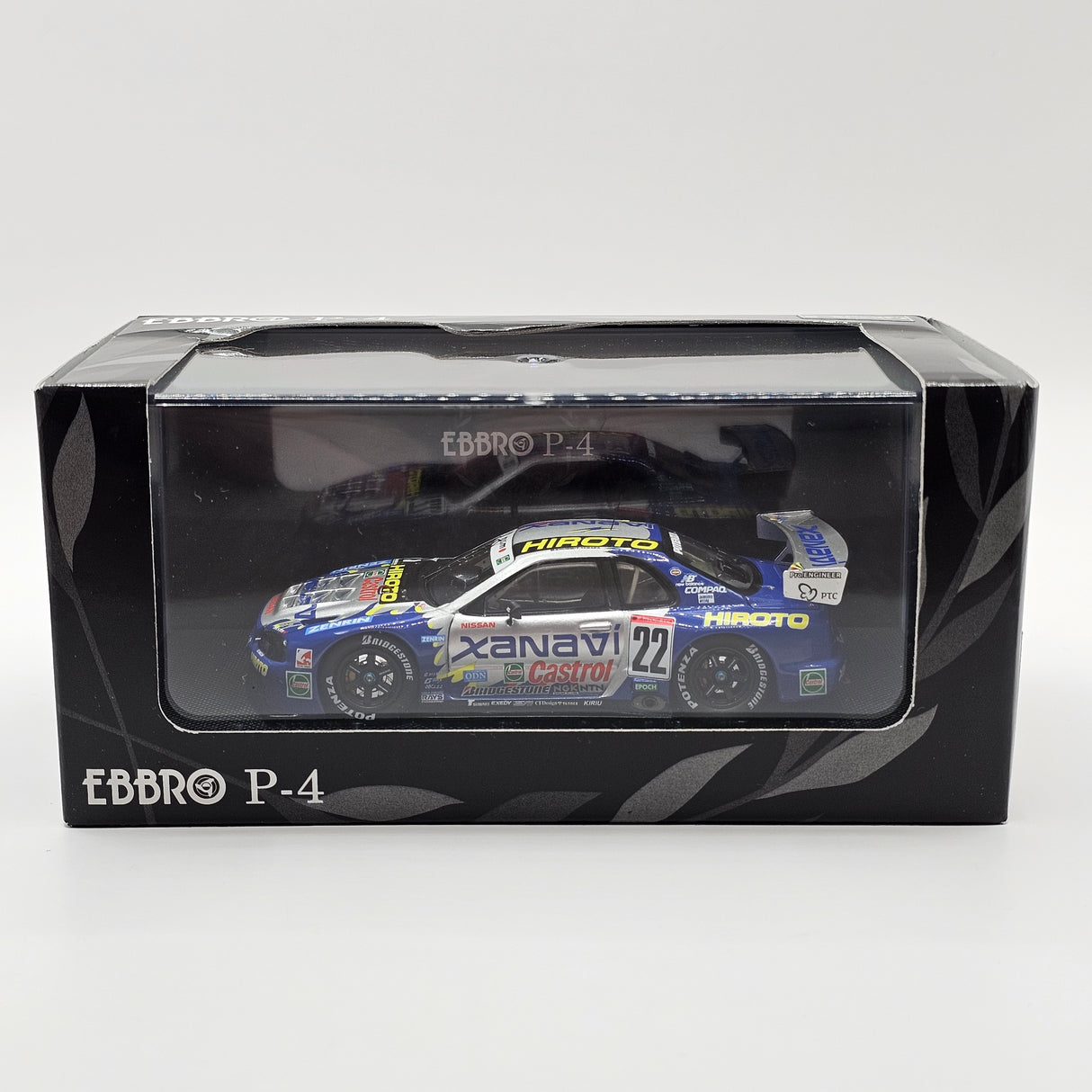 EBBRO P4 Nissan Skyline R34 GT-R #22 Xanavi Hiroto JGTC GT500 2001 1/43 Scale