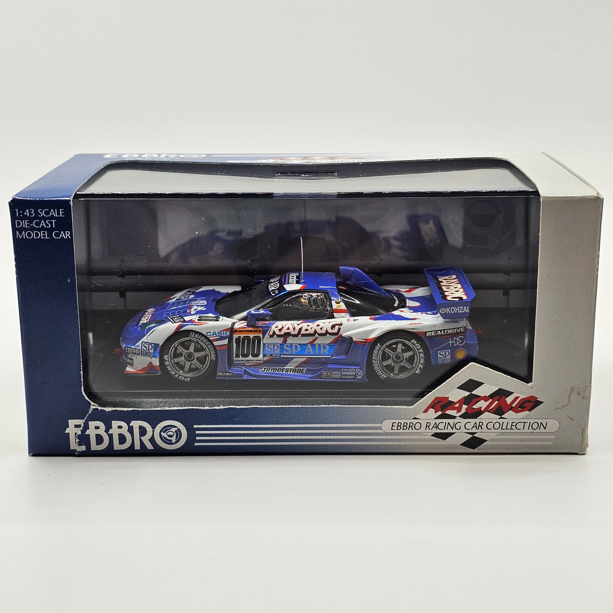 EBBRO Honda NSX #100 Raybrig Team Kunimitsu JGTC GT500 2003 1/43 Scale