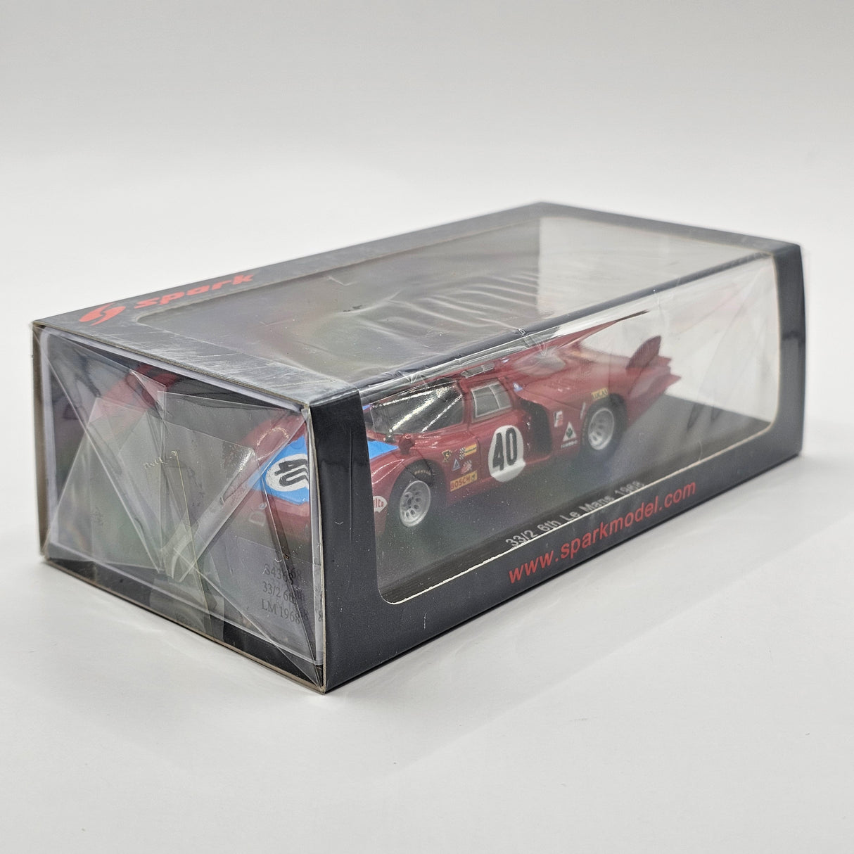 Spark Alfa Romeo 33/2 #40 Autodelta SpA 24Hrs Le Mans 1968 1/43 Scale S4368