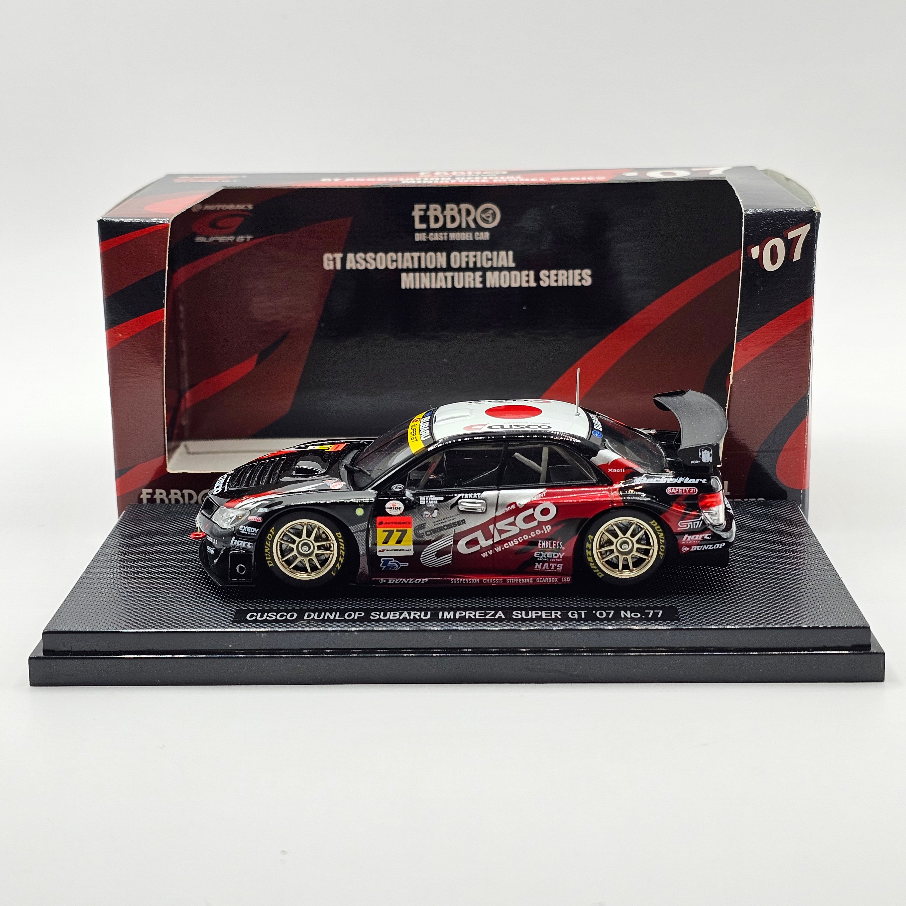EBBRO Subaru Impreza WRX STI GT300 #77 Cusco Racing Super GT 2007 1/43