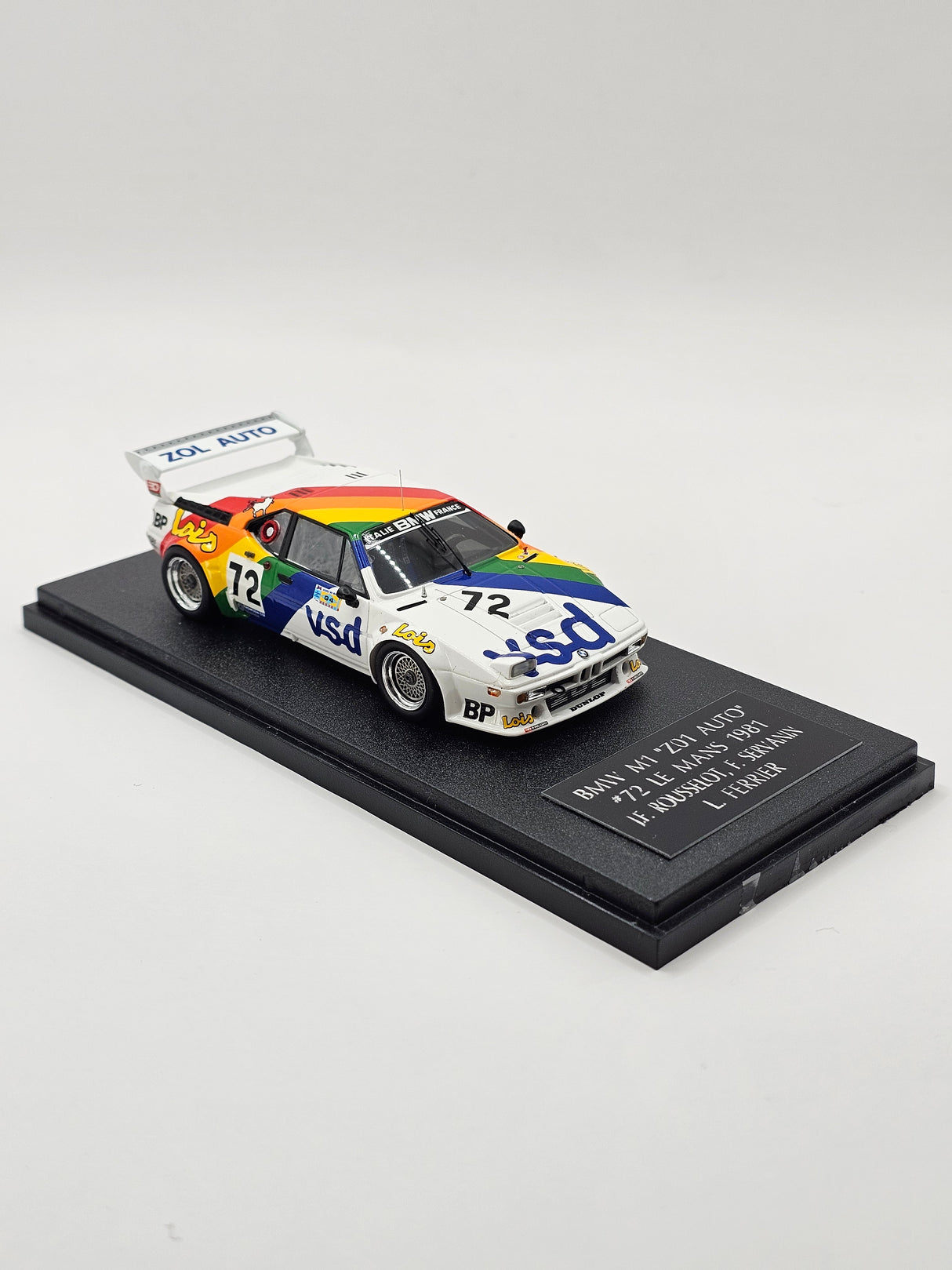 Spark BMW M1 #72 BMW Zol'Auto 24Hrs Le Mans 1981 1/43 Scale S6405
