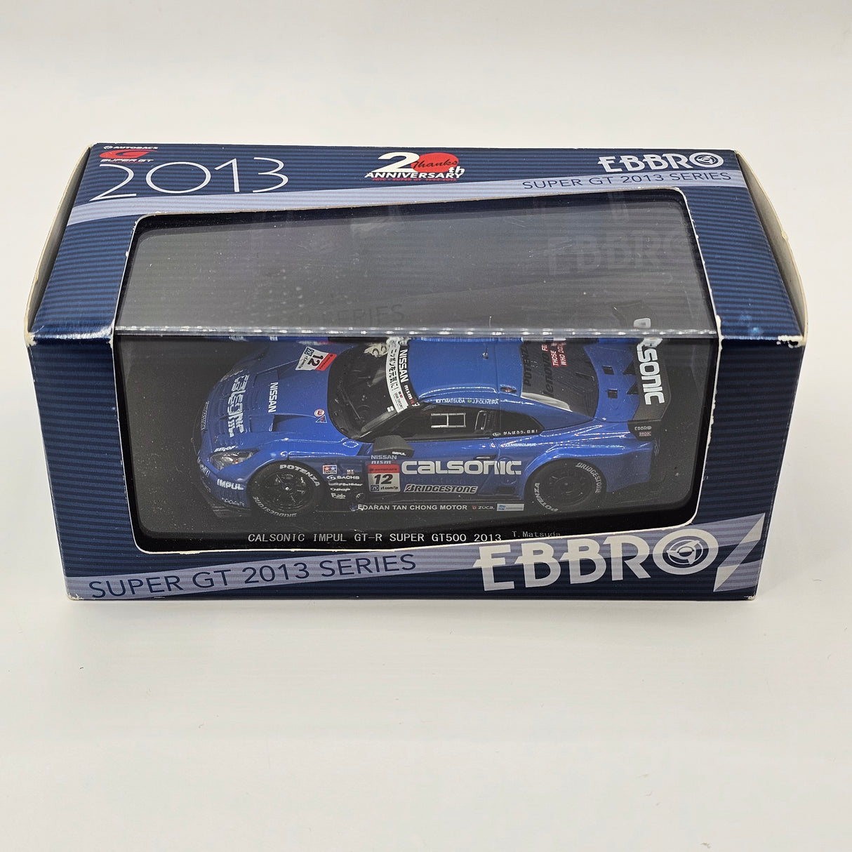 EBBRO Nissan GT-R #12 Calsonic Team Impul Super GT GT500 2013 1/43 Scale