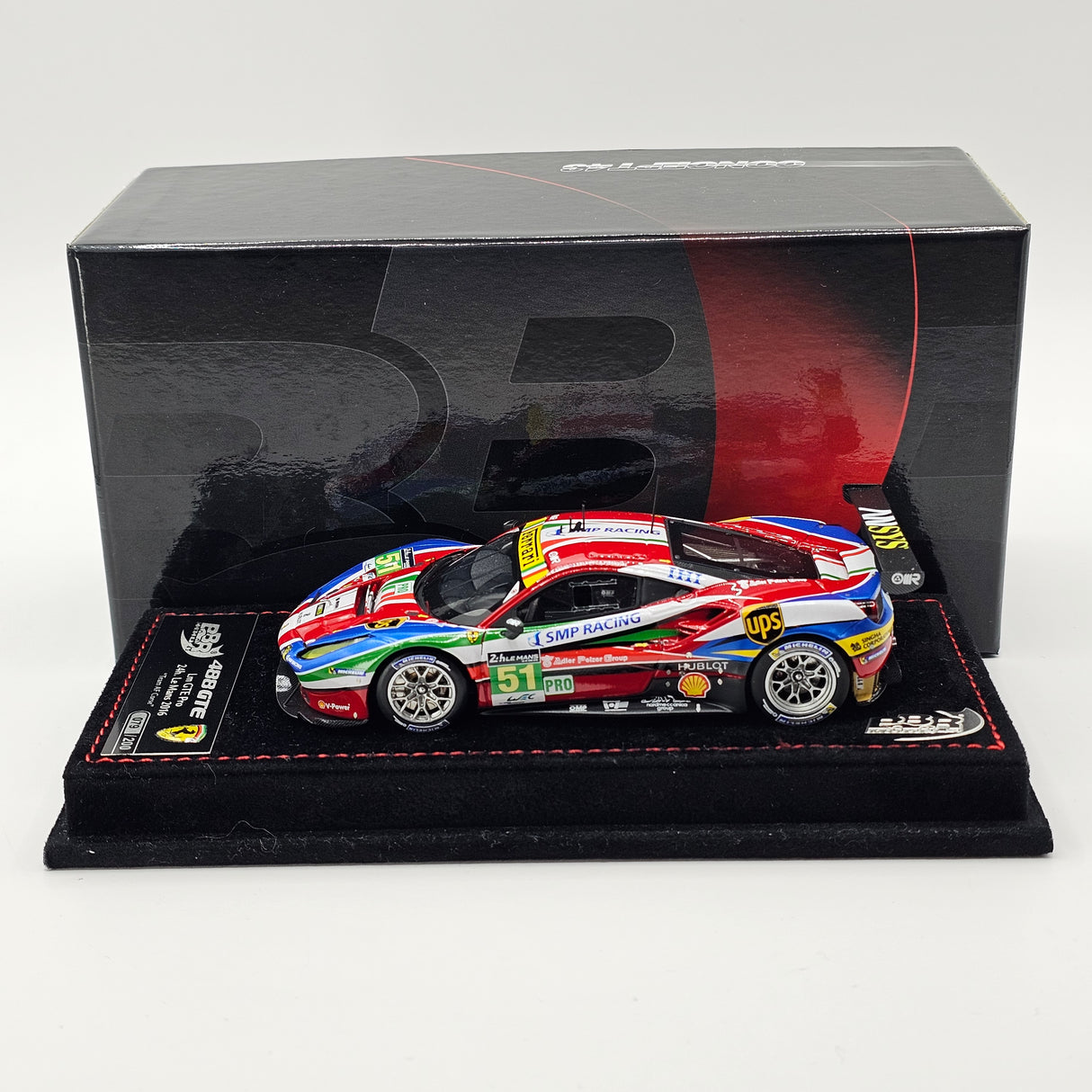 BBR Ferrari 488 GTE #51 AF Corse 24Hrs Le Mans 2016 1/43 Scale BBRC188