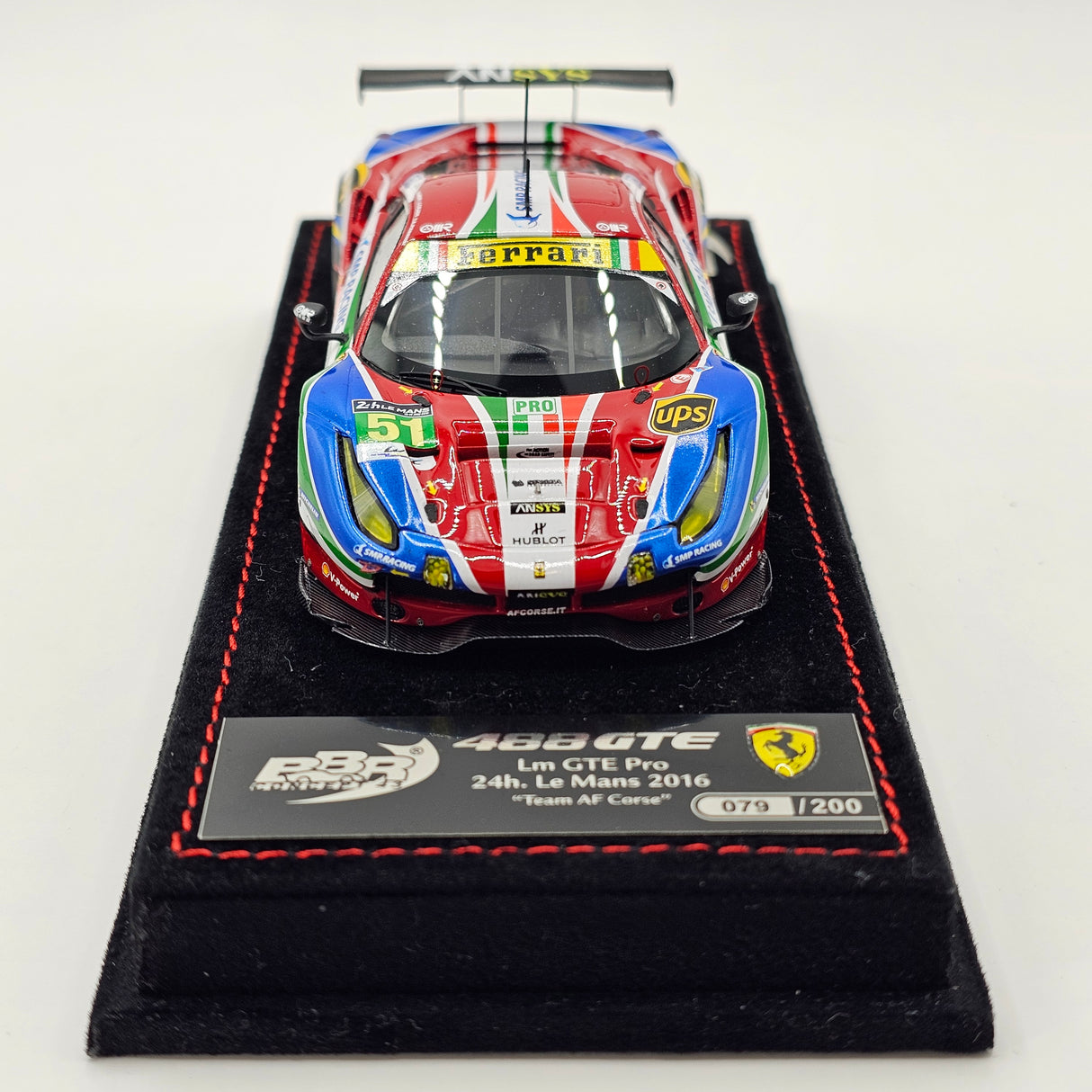 BBR Ferrari 488 GTE #51 AF Corse 24Hrs Le Mans 2016 1/43 Scale BBRC188