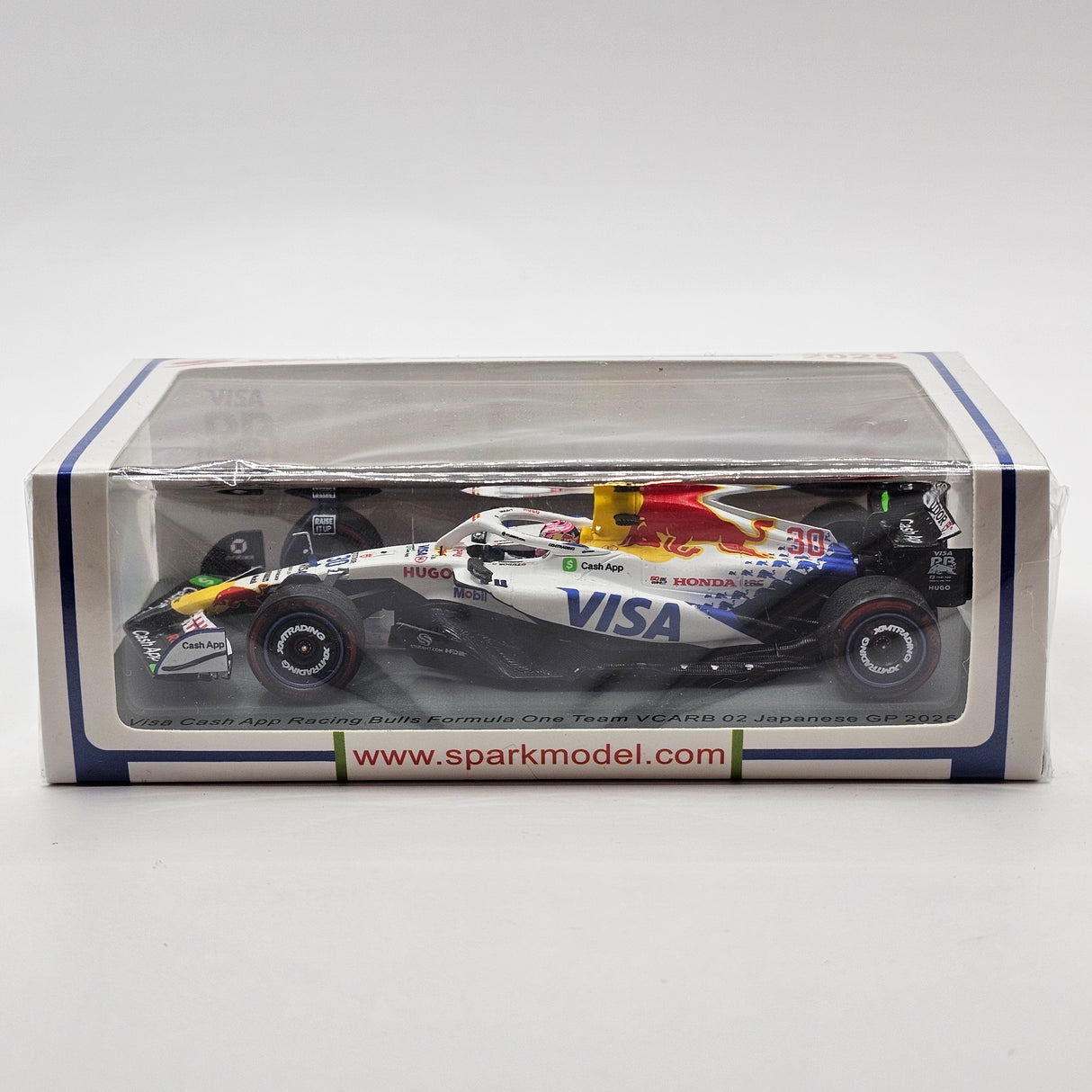 Spark Racing Bulls Honda RBPT VCARB 02 #30 Liam Lawson Japanese GP 2025 1/43 Scale