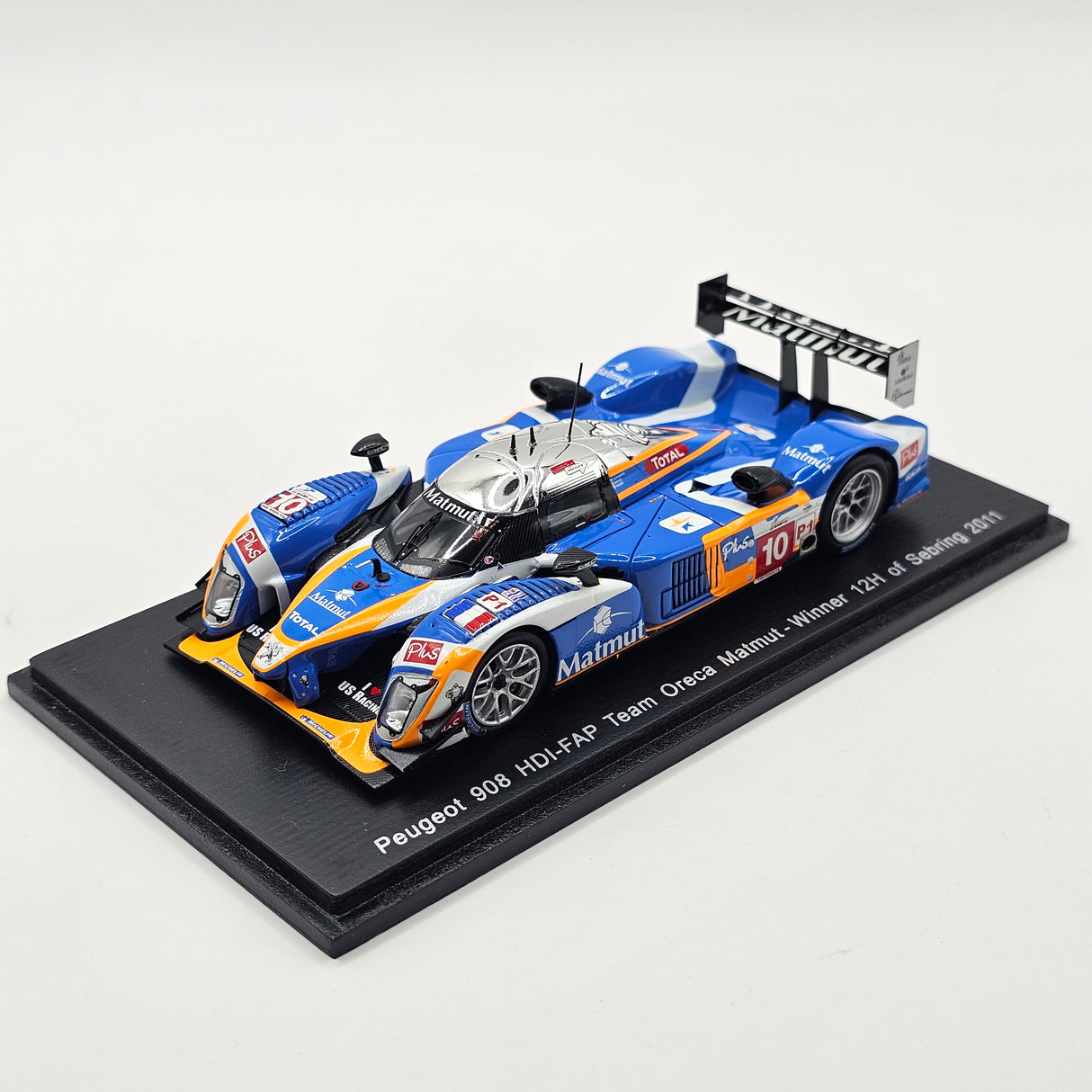 Spark Peugeot 908 HDI FAP #10 Team Oreca Matmut 12H Sebring 2011 Winner 1/43 Scale