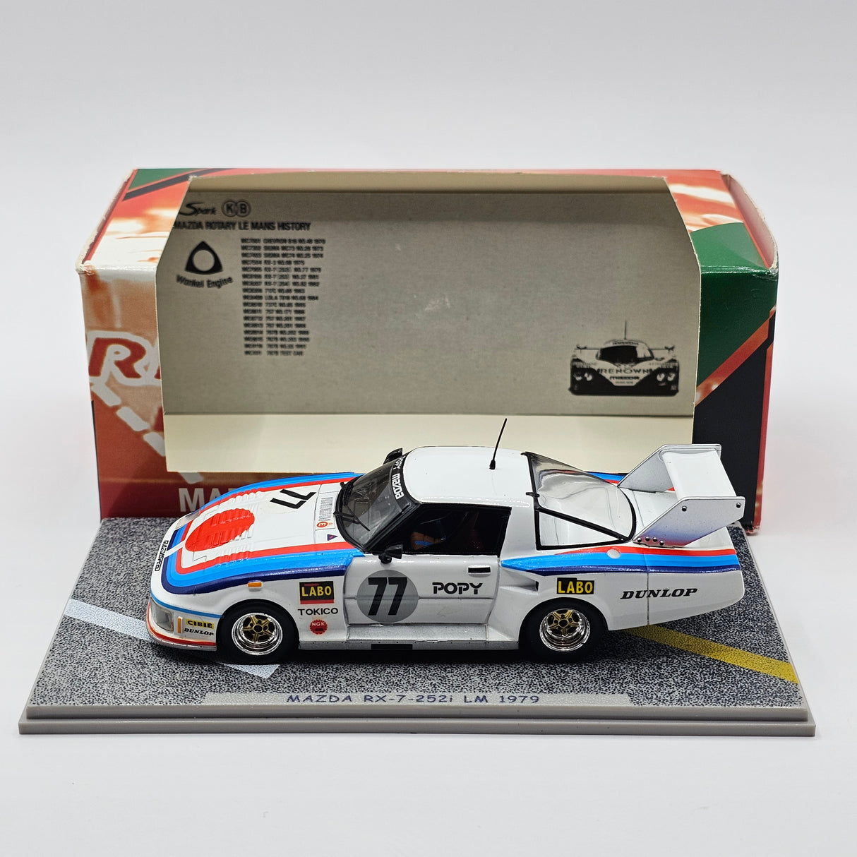 Spark Mazda RX-7 #77 Mazda Auto Le Mans 24Hrs 1979 Rotary History 1/43 Scale