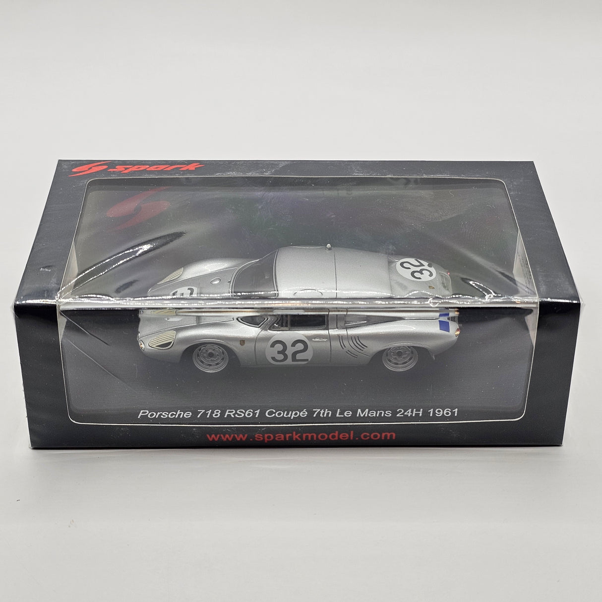 Spark Porsche 718 RS61 Coupé #32 Porsche KG 7th Le Mans 24H 1961 1/43 Scale