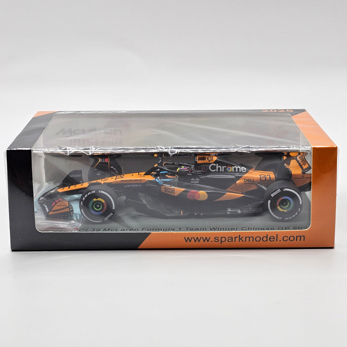 Spark McLaren MCL39 #81 Oscar Piastri Winner Chinese GP 2025 1/43 Scale S9580