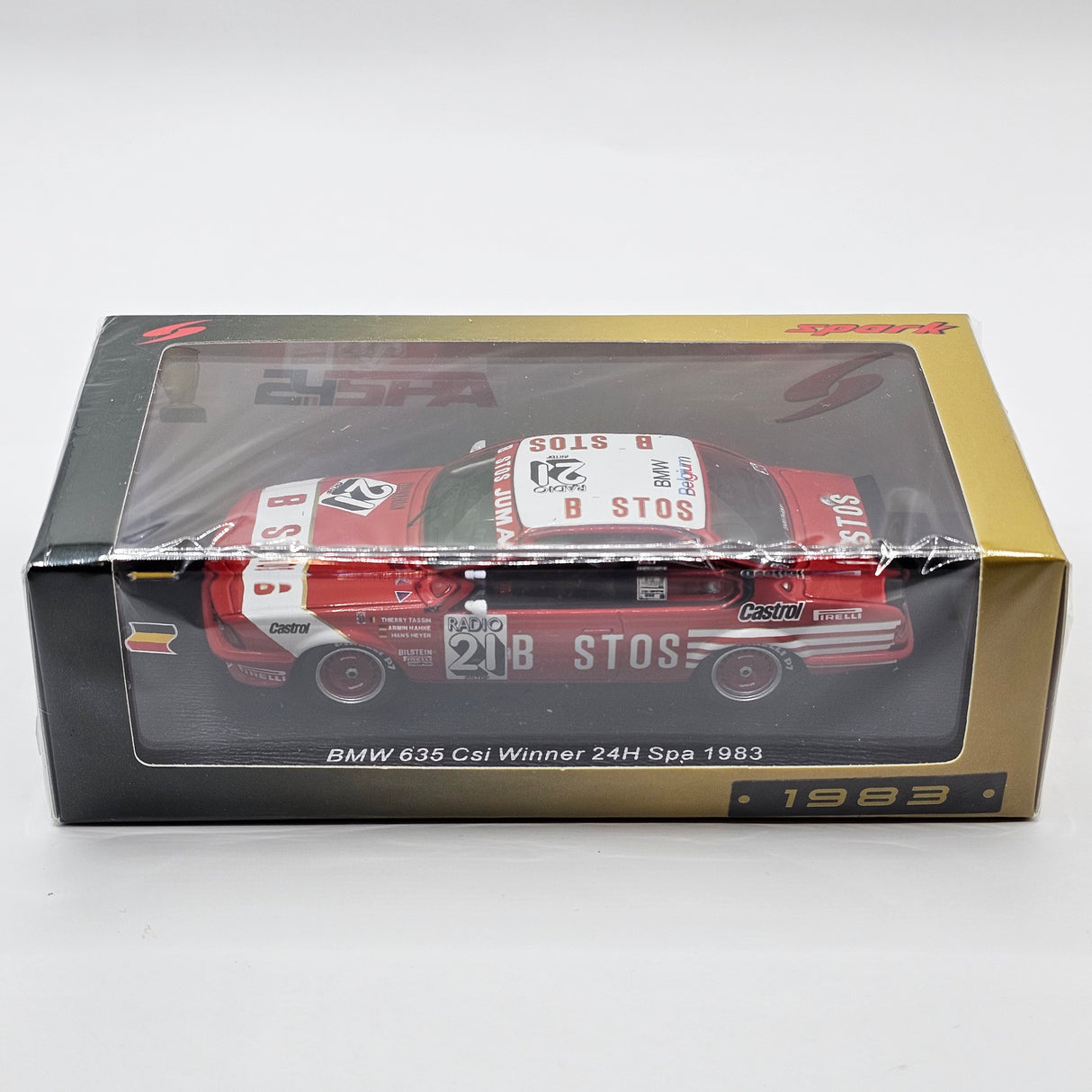Spark BMW 635 Csi #21 Juma Winner 24 Hours of Spa 1983 1/43 Scale 43SPA1983