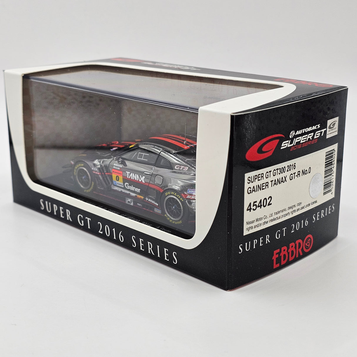 EBBRO Nissan GT-R GT3 GT300 #0 GAINER Super GT 2016 1/43 Scale