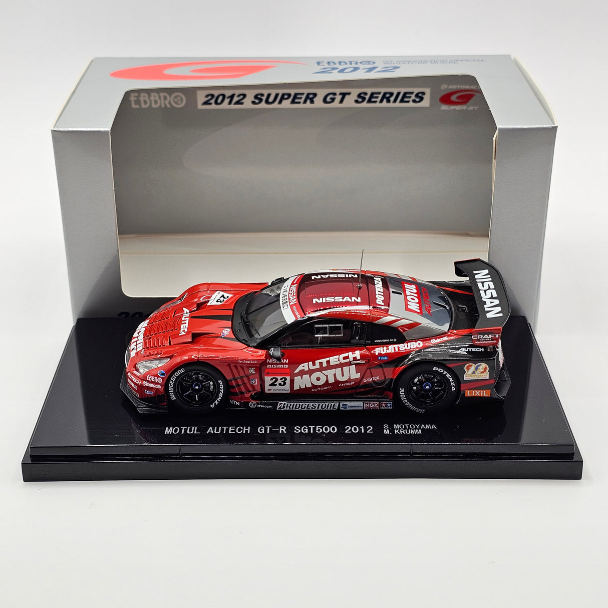 EBBRO Nissan GT-R #23 Motul Autech NISMO Super GT GT500 2012 1/43 Scale