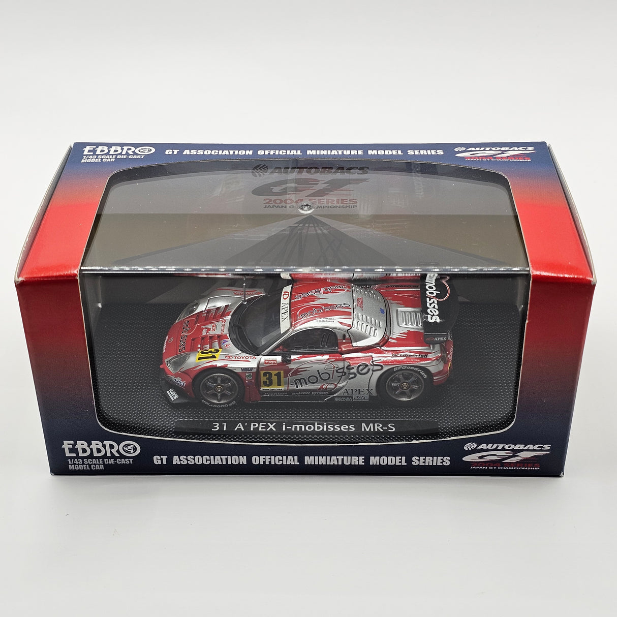 EBBRO Toyota MR-S #31 A'PEX with apr i-mobisses JGTC GT300 2004 1/43 Scale