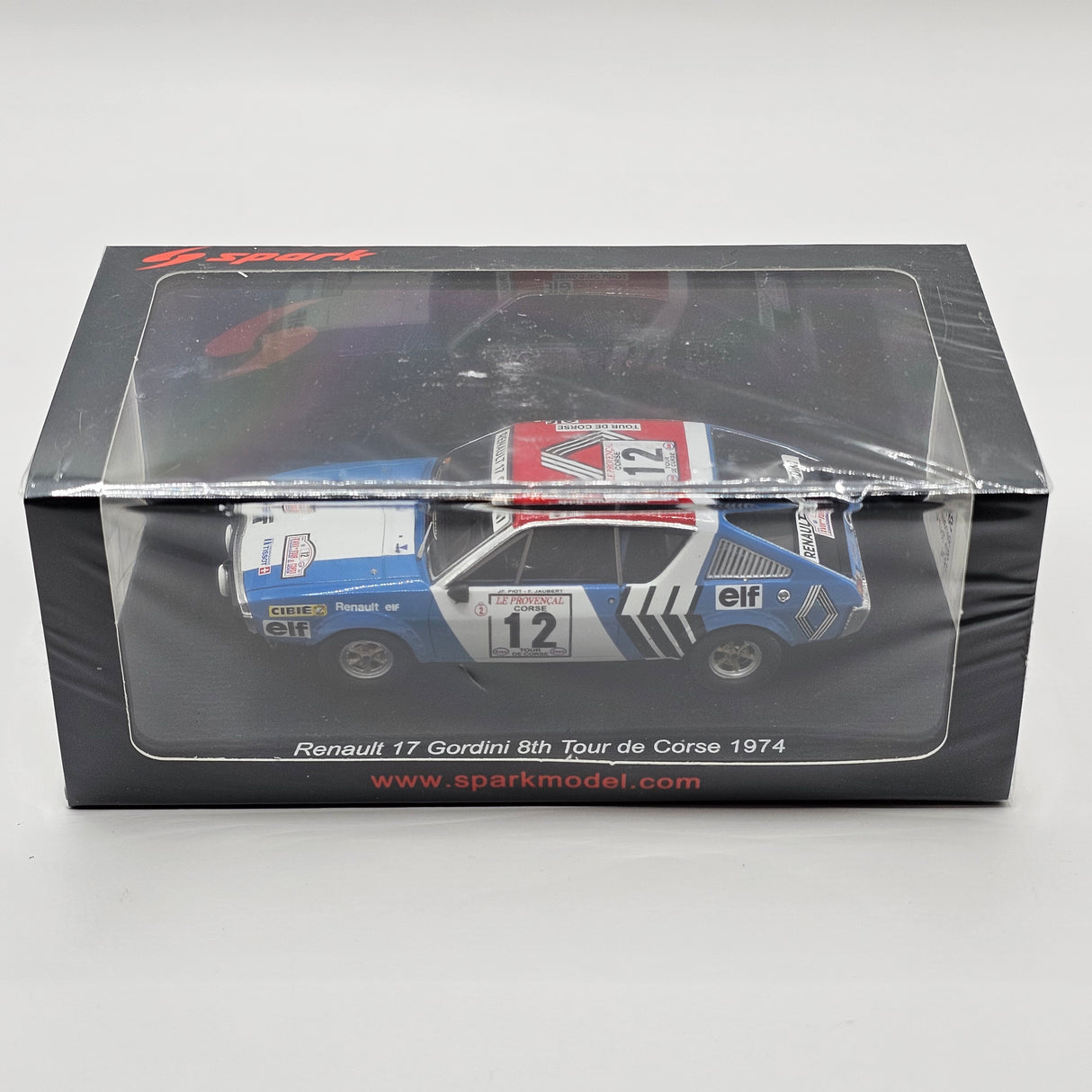 Spark Renault 17 #12 8th Tour de Corse 1974 1/43 Scale S6190