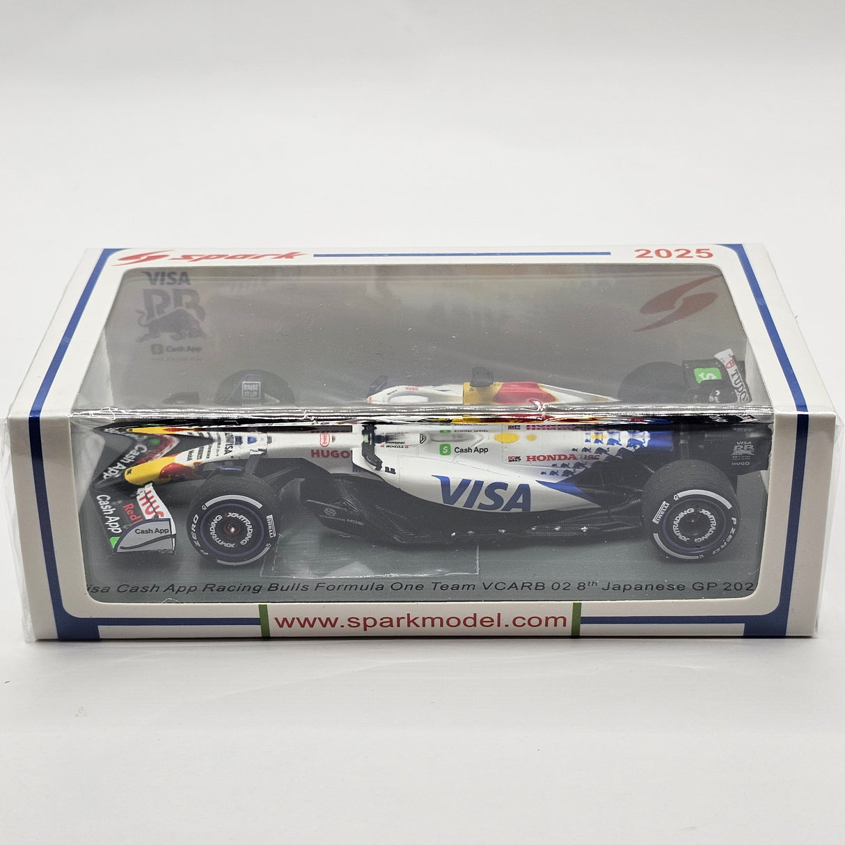Spark Racing Bulls Honda RBPT VCARB 02 #6 Isack Hadjar 8th Japanese GP 2025 1/43 Scale