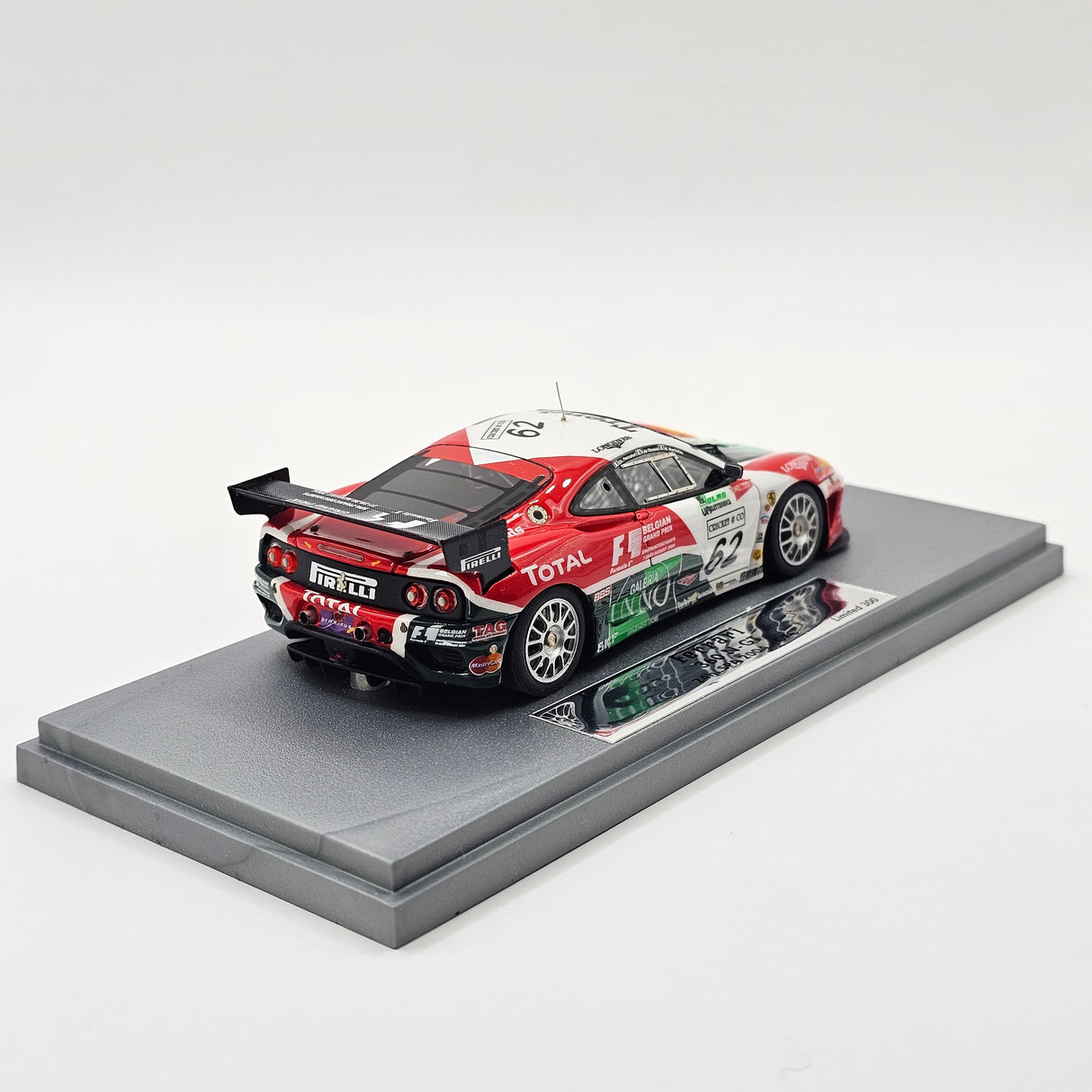 BBR Gasoline Ferrari 360 Modena GTC #62 G.P.C 24Hrs Spa 2004 1/43 Scale