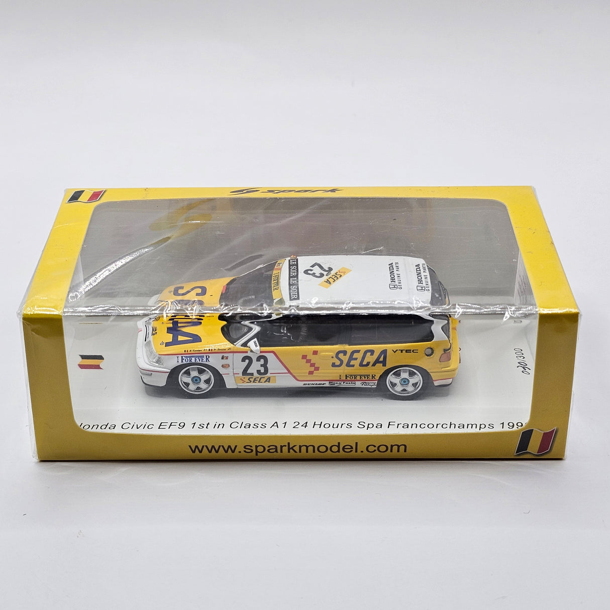 Spark Honda Civic EF9 #23 Toison d'Or Class A1 Winner 24Hrs Spa 1990 1/43 Scale