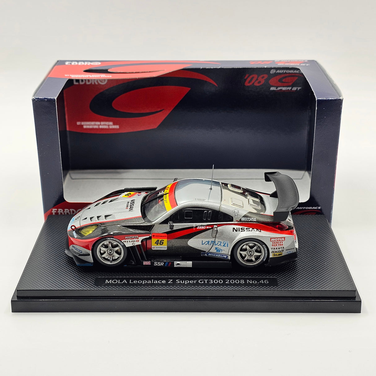 EBBRO Nissan Z #46 MOLA Leopalace Super GT GT300 2008 1/43 Scale