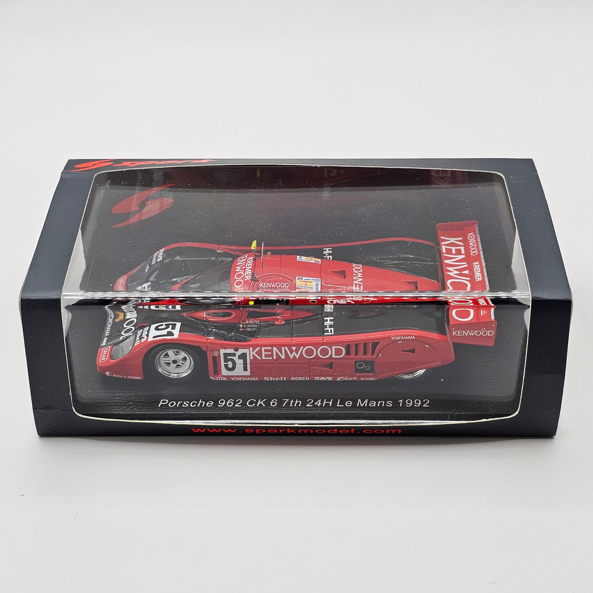 Spark Porsche 962C K6 #51 Porsche Kremer Racing 24Hrs Le Mans 1992 1/43 Scale