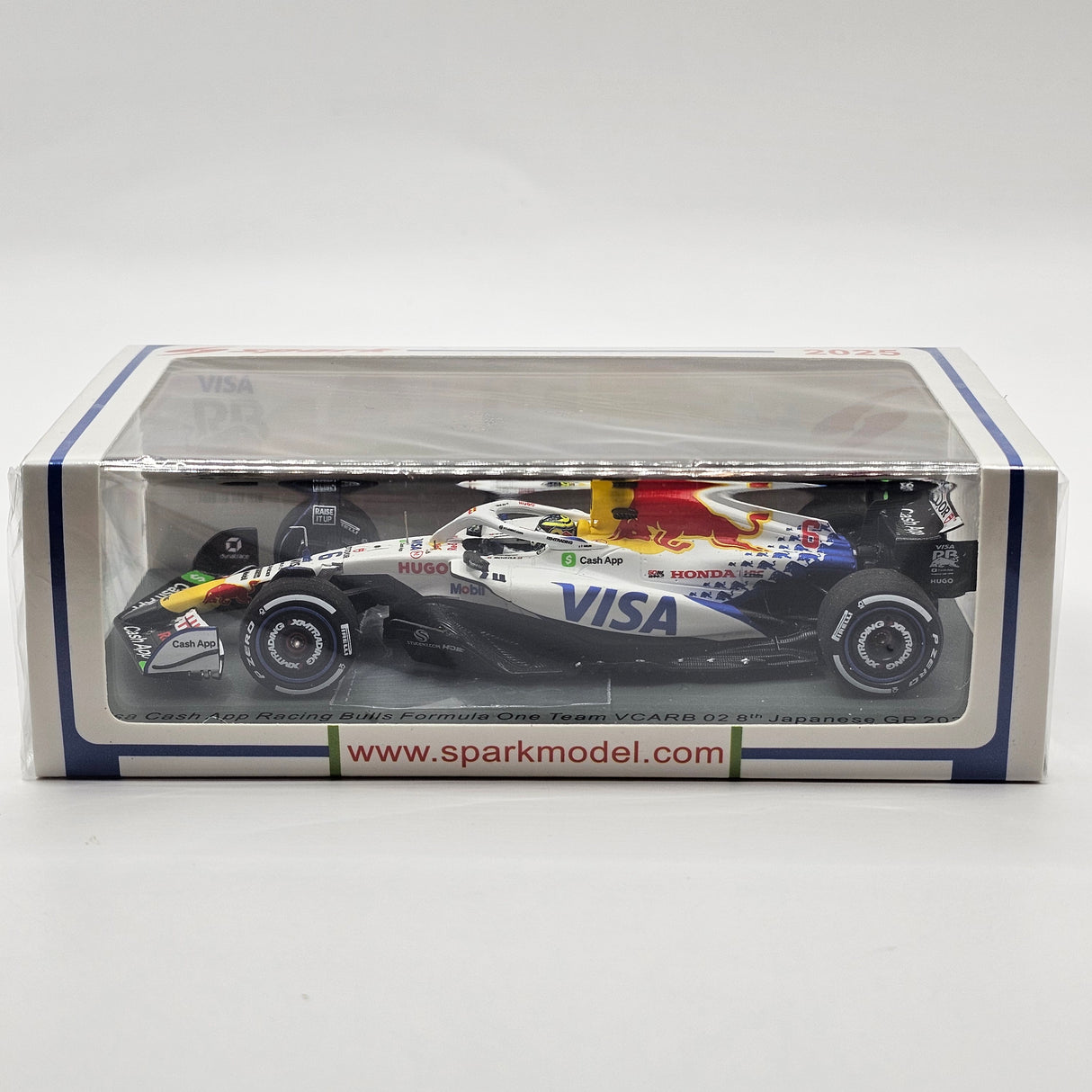 Spark Racing Bulls Honda RBPT VCARB 02 #6 Isack Hadjar 8th Japanese GP 2025 1/43 Scale