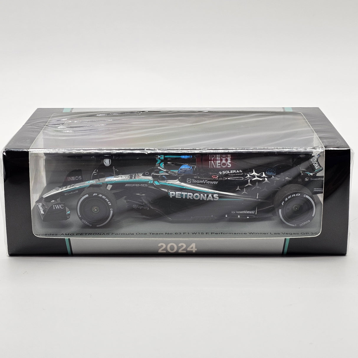 Spark Mercedes-AMG F1 W15 #63 George Russell Winner Las Vegas F1 GP 2024 1/43 Scale