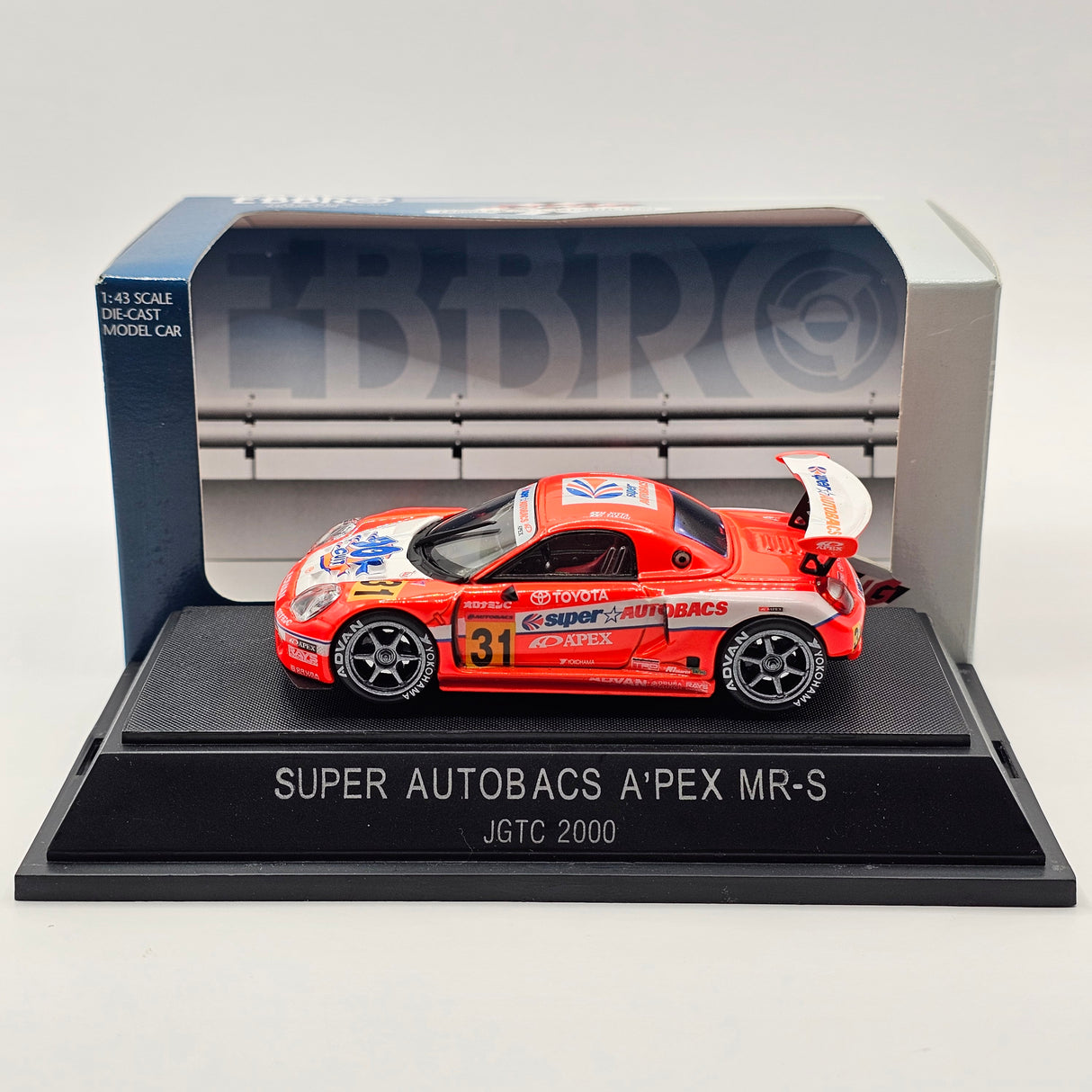 EBBRO Toyota MR-S #31 Super Autobacs A'PEX JGTC GT300 2000 1/43 Scale