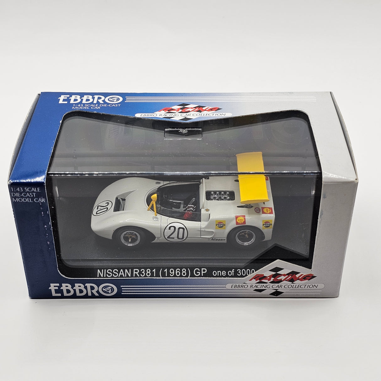 EBBRO Nissan R381 #20 Nissan Motor Co. 1968 Japan Grand Prix (GP race) 1/43 Scale