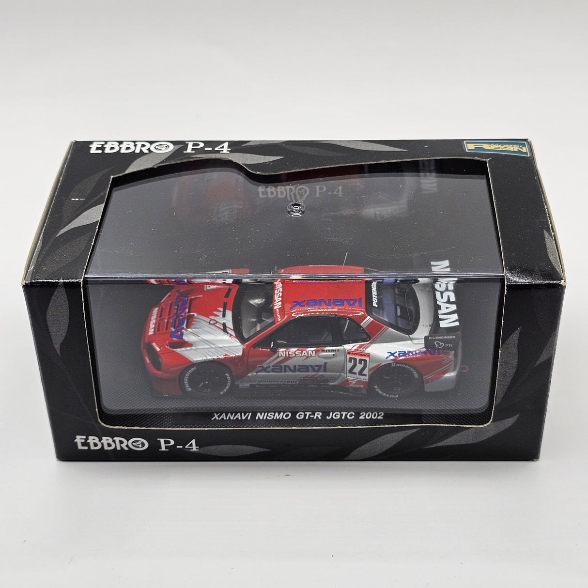 EBBRO P4 Nissan Skyline GT-R #22 Xanavi Nismo JGTC 2002 Resin Collection 1/43 Scale