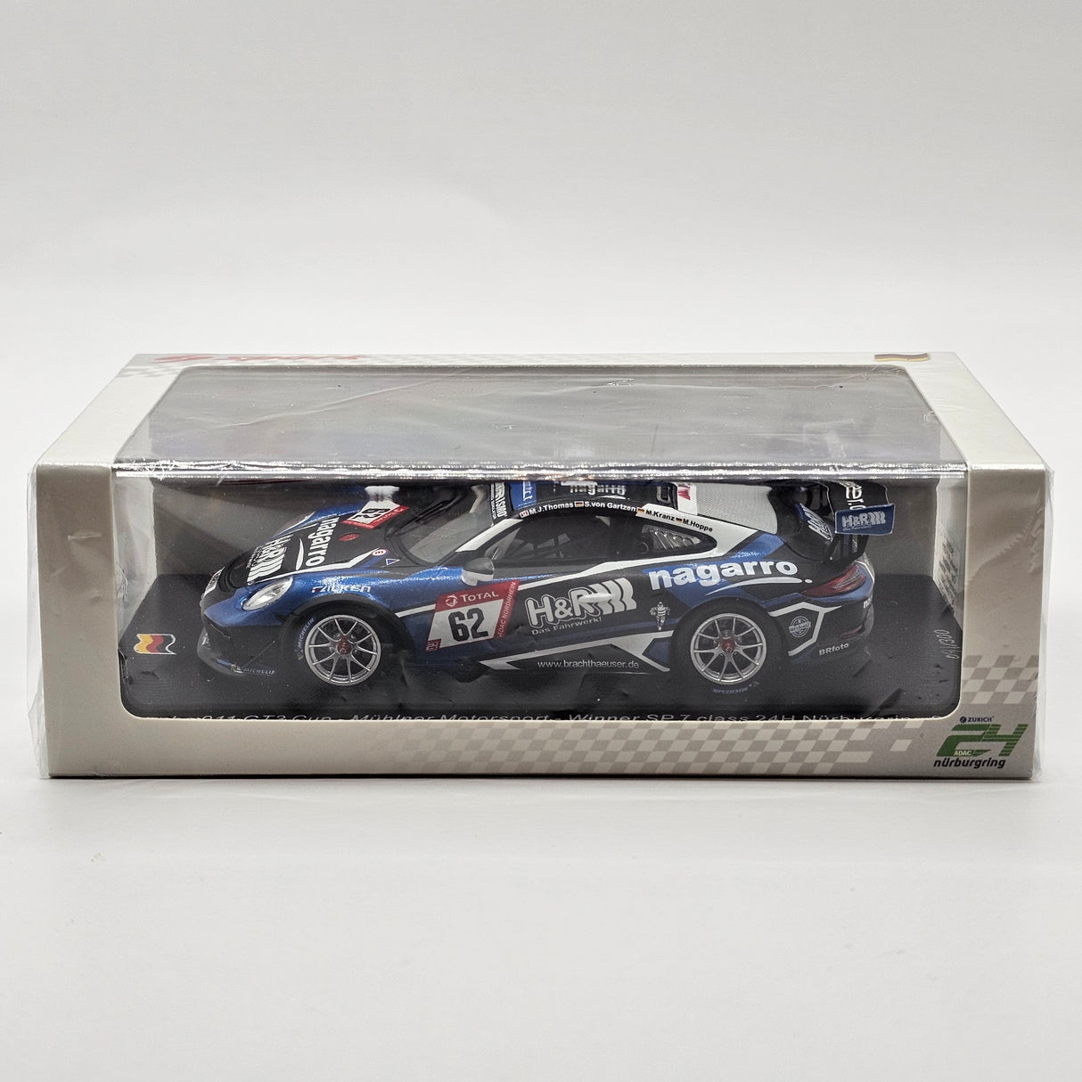 Spark Porsche 911 GT3 Cup #62 Mühlner Motorsport 24Hrs Nurburgring 2019 1/43 Scale