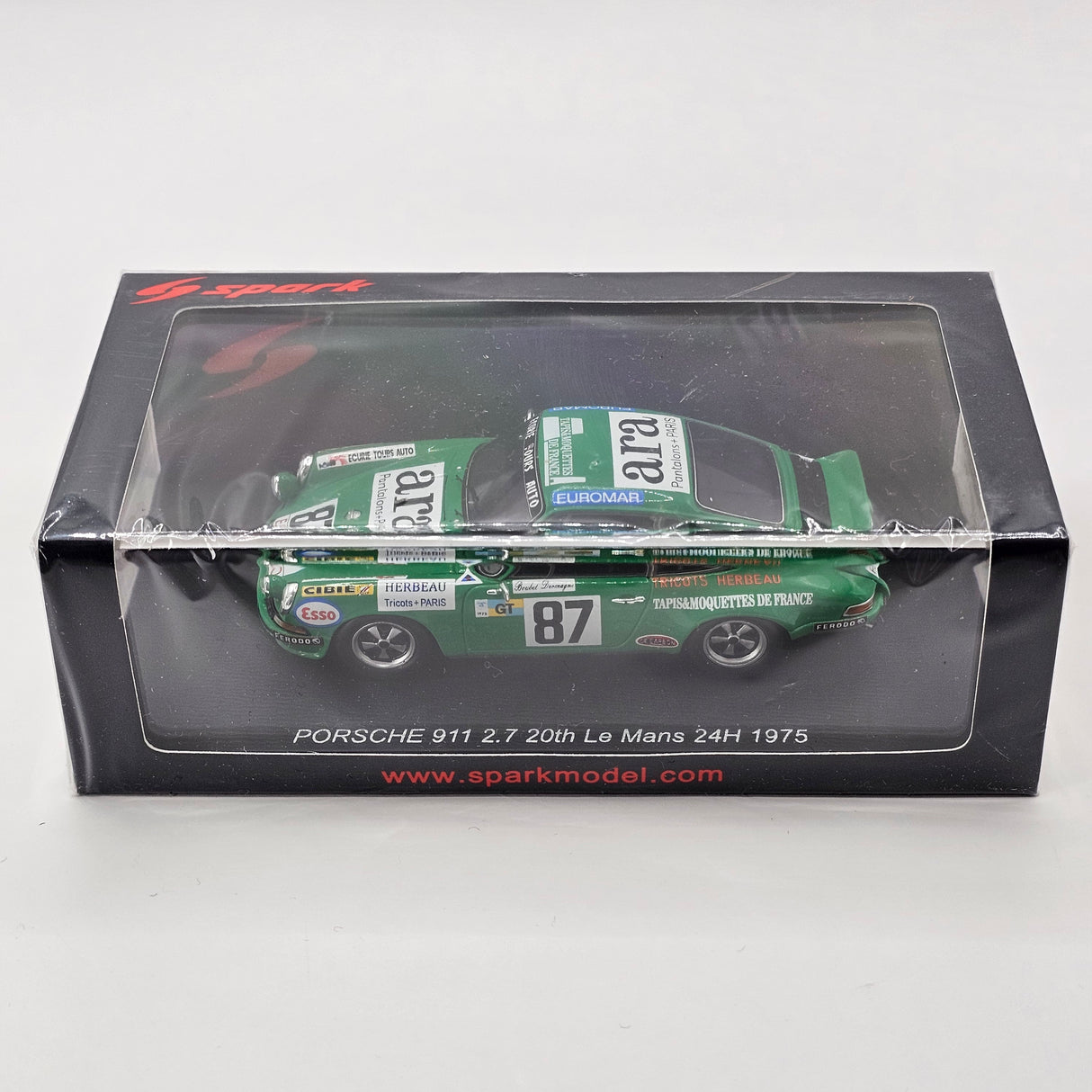 Spark Porsche Carrera 2.8 RSR #87 X Racing 24Hrs Le Mans 1975 1/43 Scale S9812