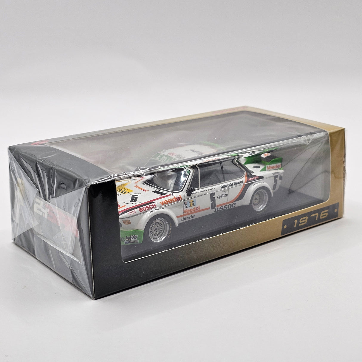 Spark BMW 3.0 CSL #5 Ecurie Jemeda Winner 24 Hours of Spa 1976 1/43 Scale 43SPA1976