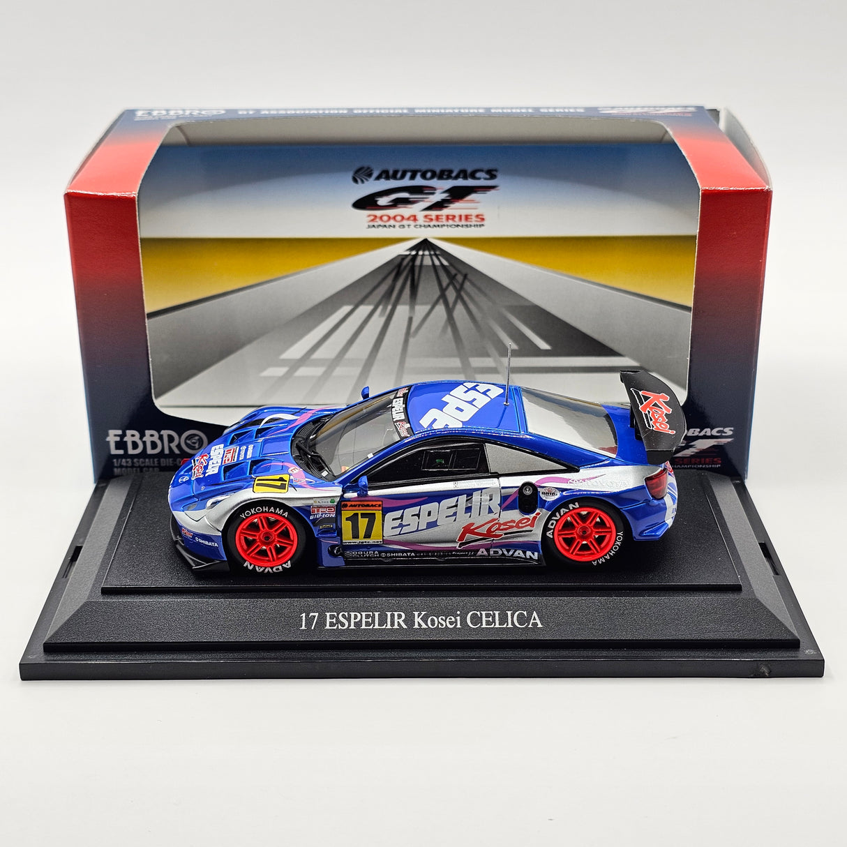EBBRO Toyota Celica #17 Spirit Motorsport JGTC 2004 GT300 1/43 Scale