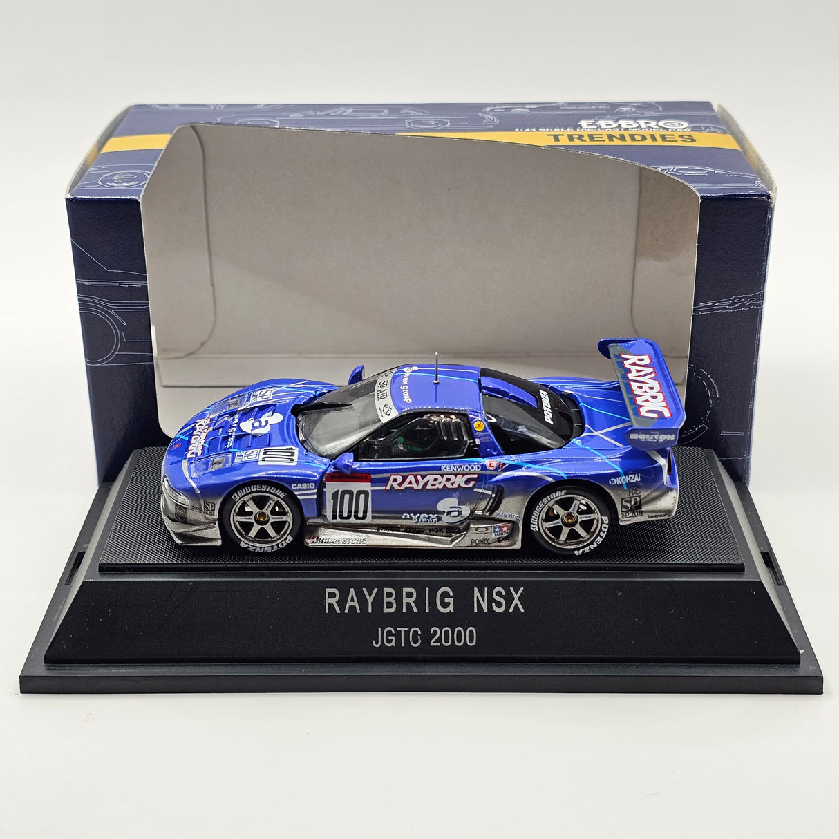 EBBRO Honda NSX #100 Raybrig Team Kunimitsu JGTC GT500 2000 1/43 Scale