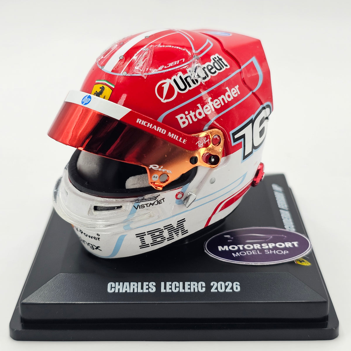 Looksmart Charles Leclerc Scuderia Ferrari 2026 F1 Season Helmet 1/5 Scale LSHEL030